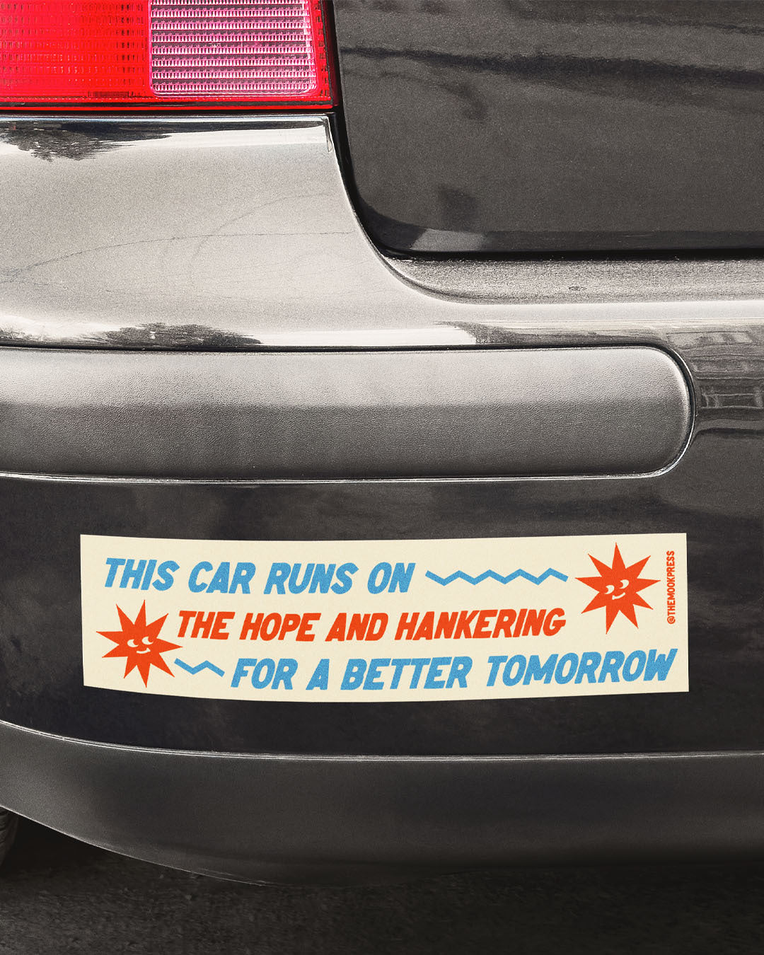 This Car Runs on Hope and Hankering Car Bumper Magnet