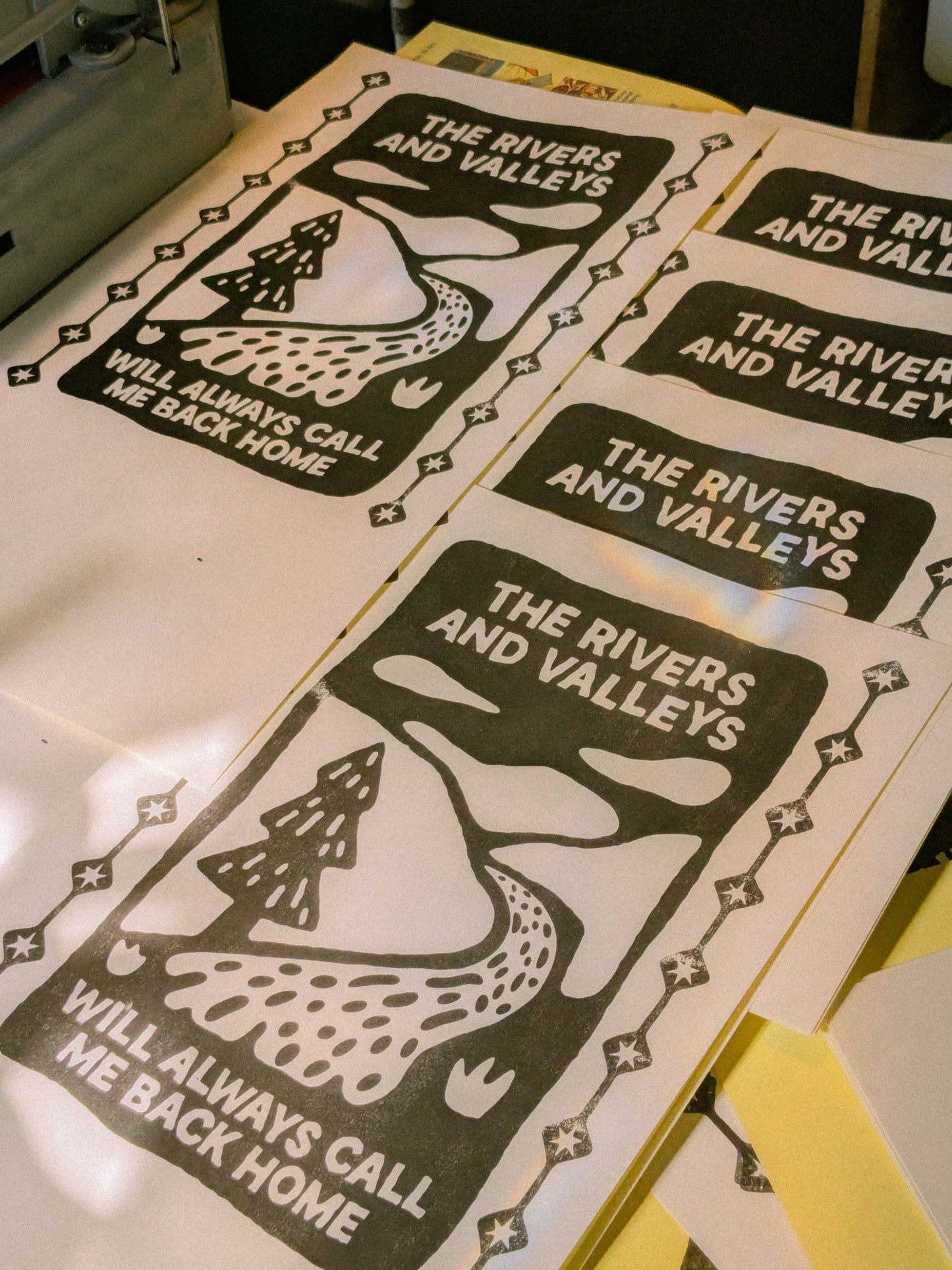 These Rivers and Valleys- Risograph Print