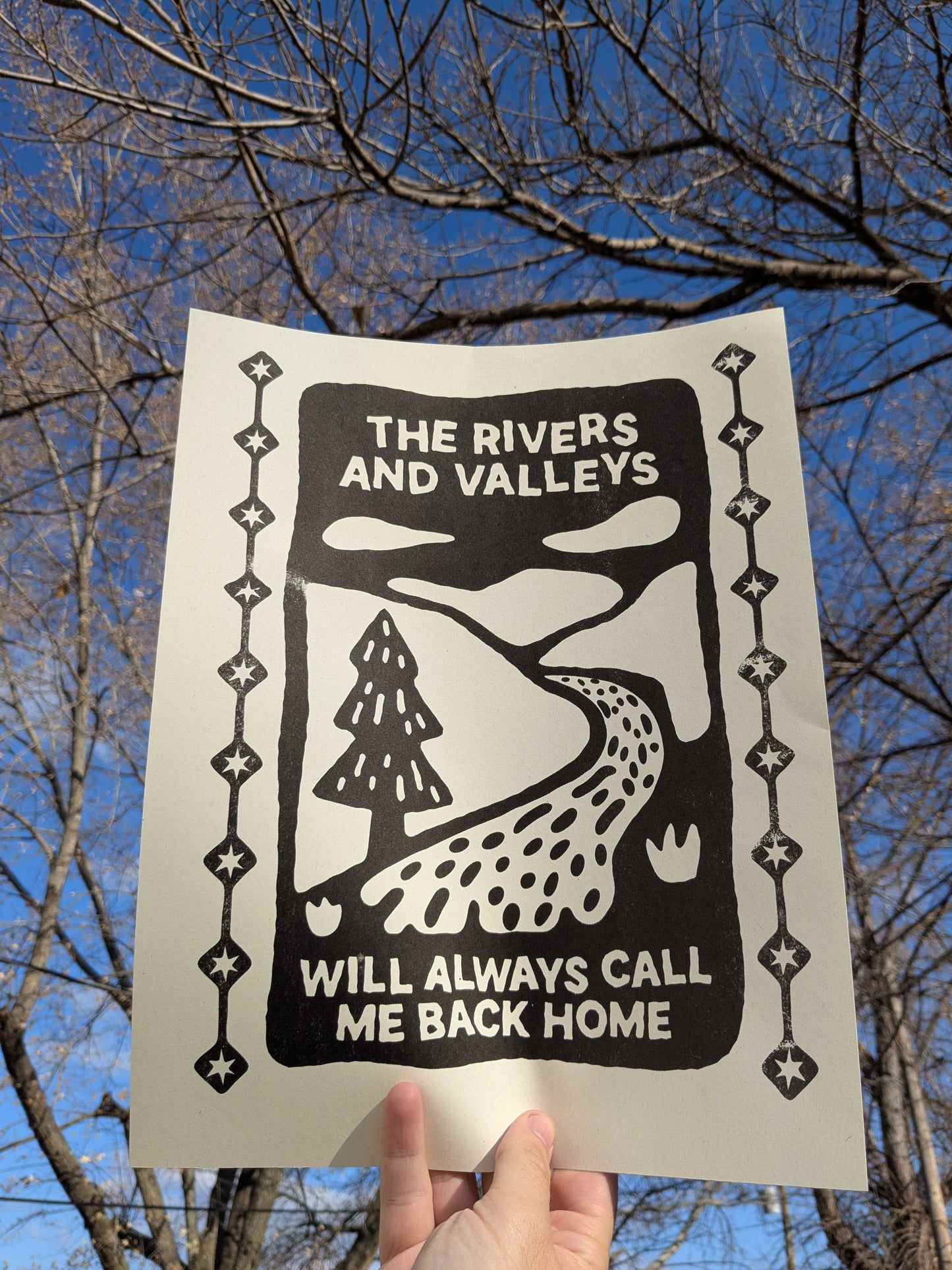 These Rivers and Valleys- Risograph Print