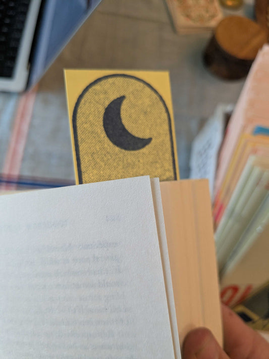 Mook Cabin Bookmark — Blue Risograph Edition