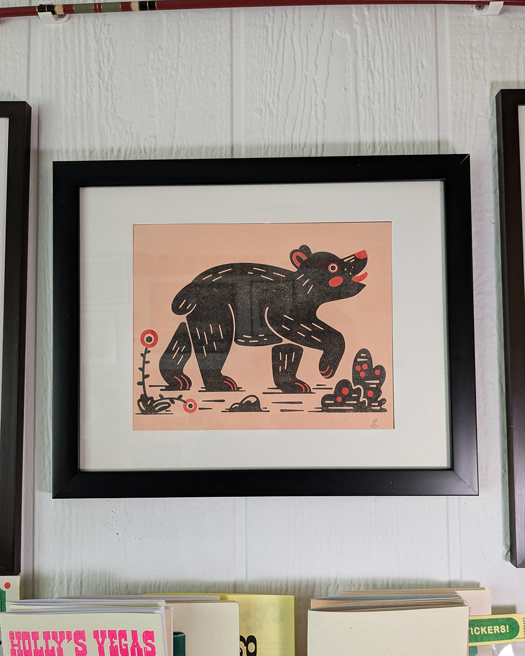 8x10 Cute Bear Risograph Print