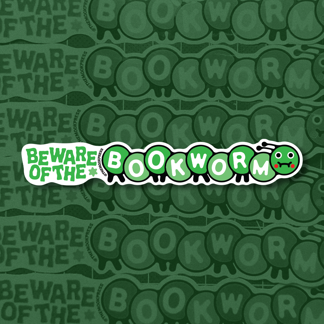 BEWARE THE BOOKWORM! Laptop Sticker