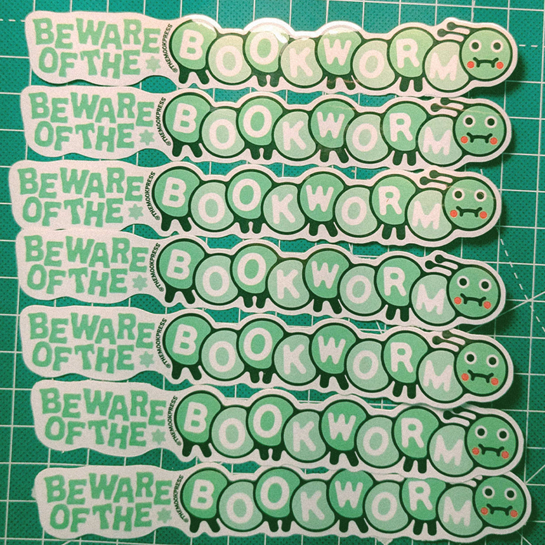 BEWARE THE BOOKWORM! Laptop Sticker