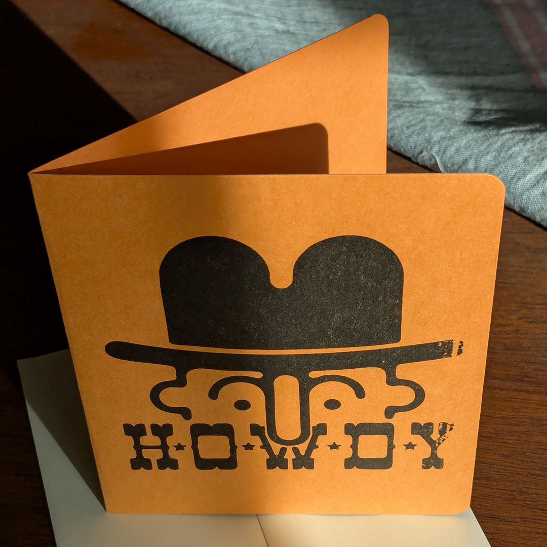 HOWDY Cowboy Card